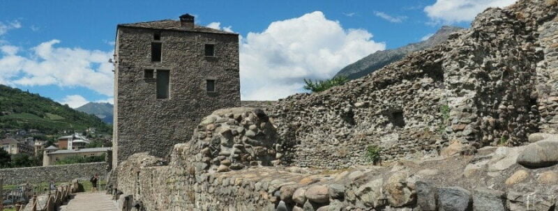 roman walls aosta valley