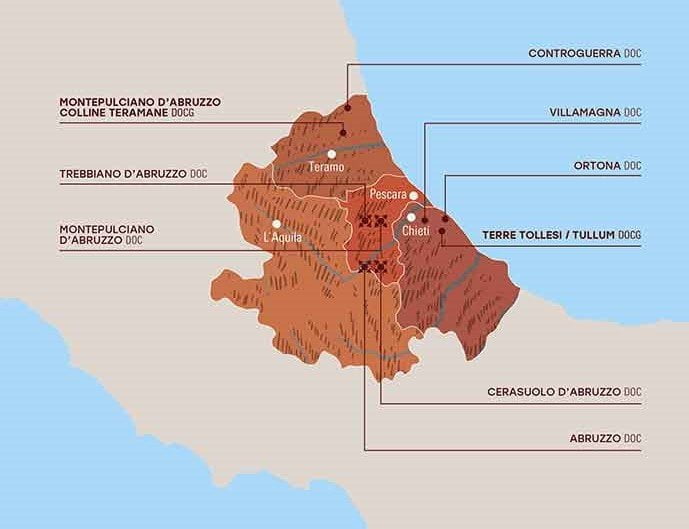 Abruzzo Wine Map