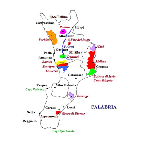 15 Best Wine Regions in Italy 12 Calabria wine Maps