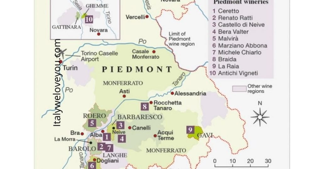 15 Best Wine Regions in Italy 2 Piedmont Wine Map
