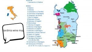 Sardinia wine map