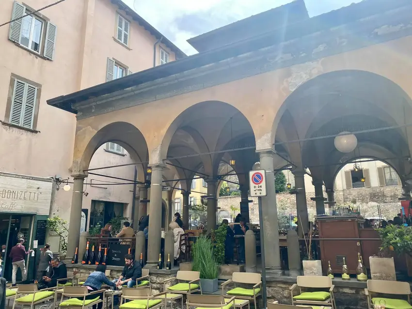 Al Ristorante Donizetti  in Bergamo Alta.