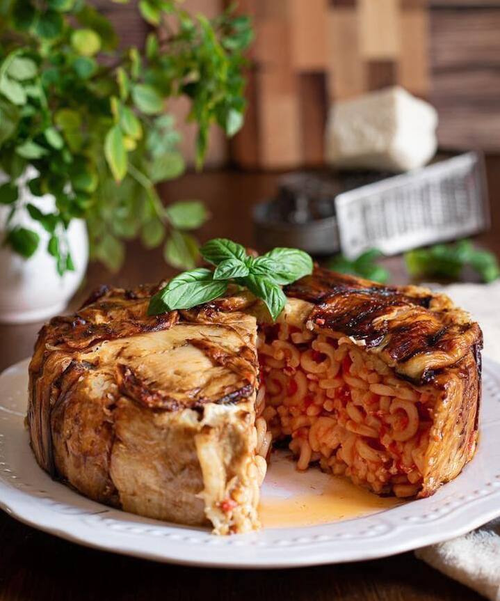 Sicilian aubergine timbale